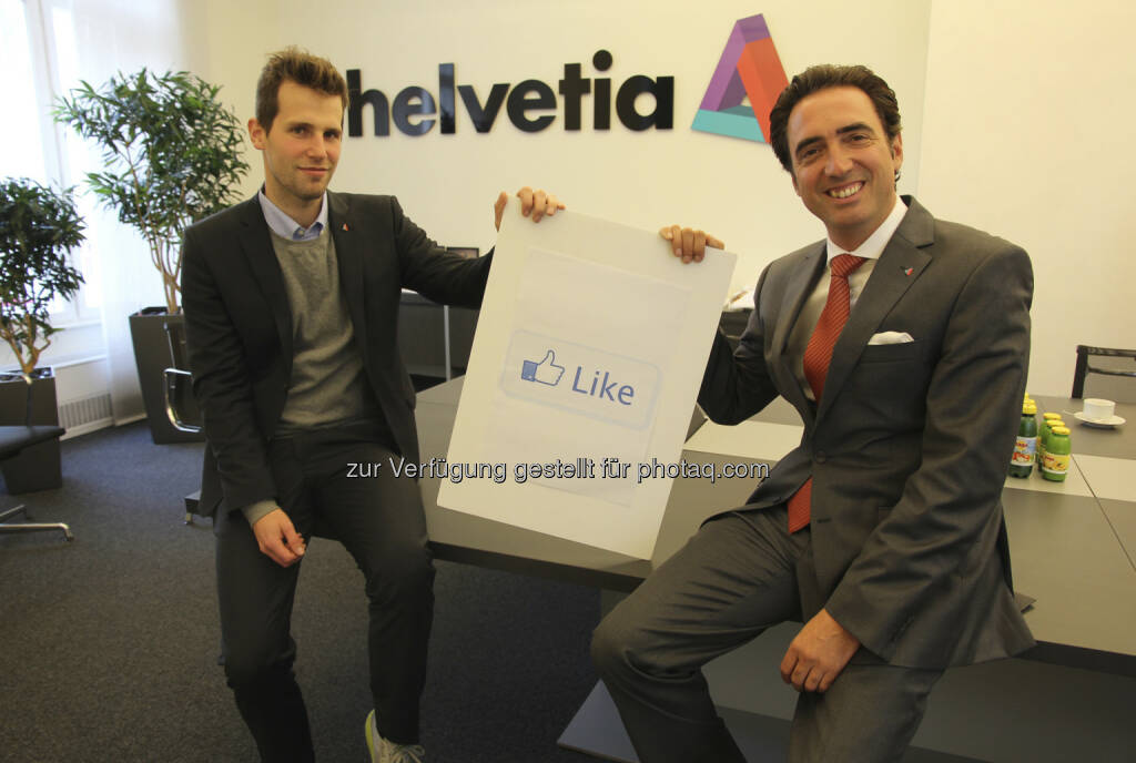 Florian Matscheko, Social Media Experte, Werner Panhauser, Vorstand Vertrieb/Marketing Helvetia Versicherungen AG (v.l.n.r.) (15.12.2012) 