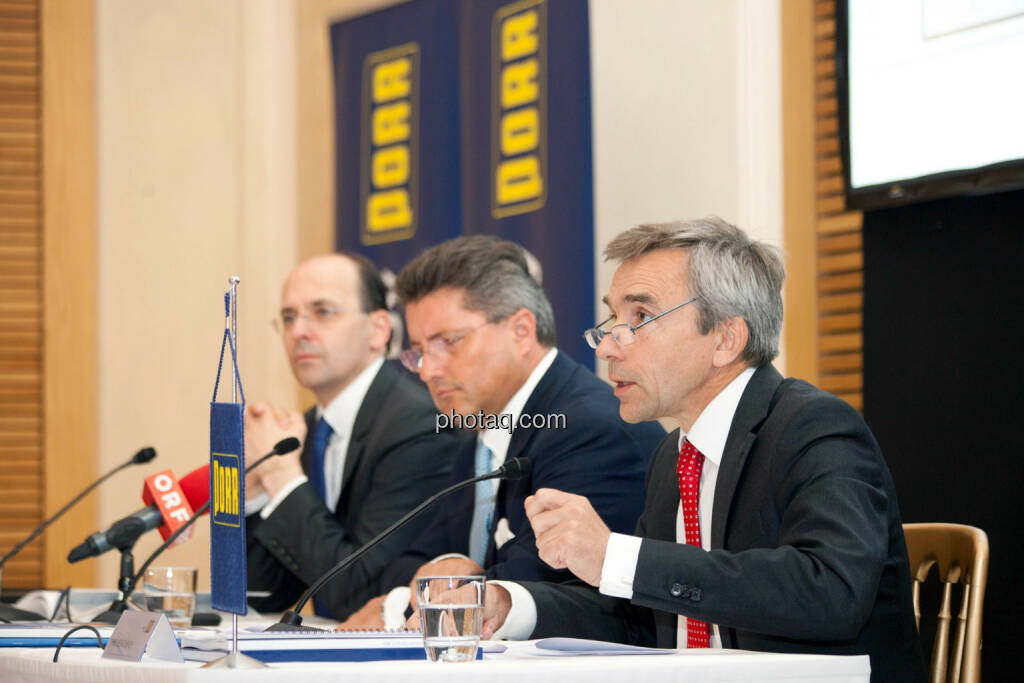 Christian B. Maier, Karl-Heinz Strauss, J. Johannes Wenkenbach, © Michaela Mejta für finanzmarktfoto.at (09.04.2014) 