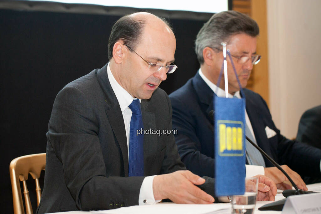 Christian B. Maier, Karl-Heinz Strauss, © Michaela Mejta für finanzmarktfoto.at (09.04.2014) 