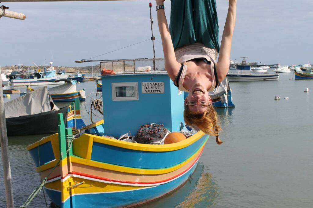 Hängen, lachen, verkehrt, Leonardo da Vinci Boot, einfach Urlaub (mit freundlicher Genehmigung von Monika Kletzmayr) (20.04.2014) 