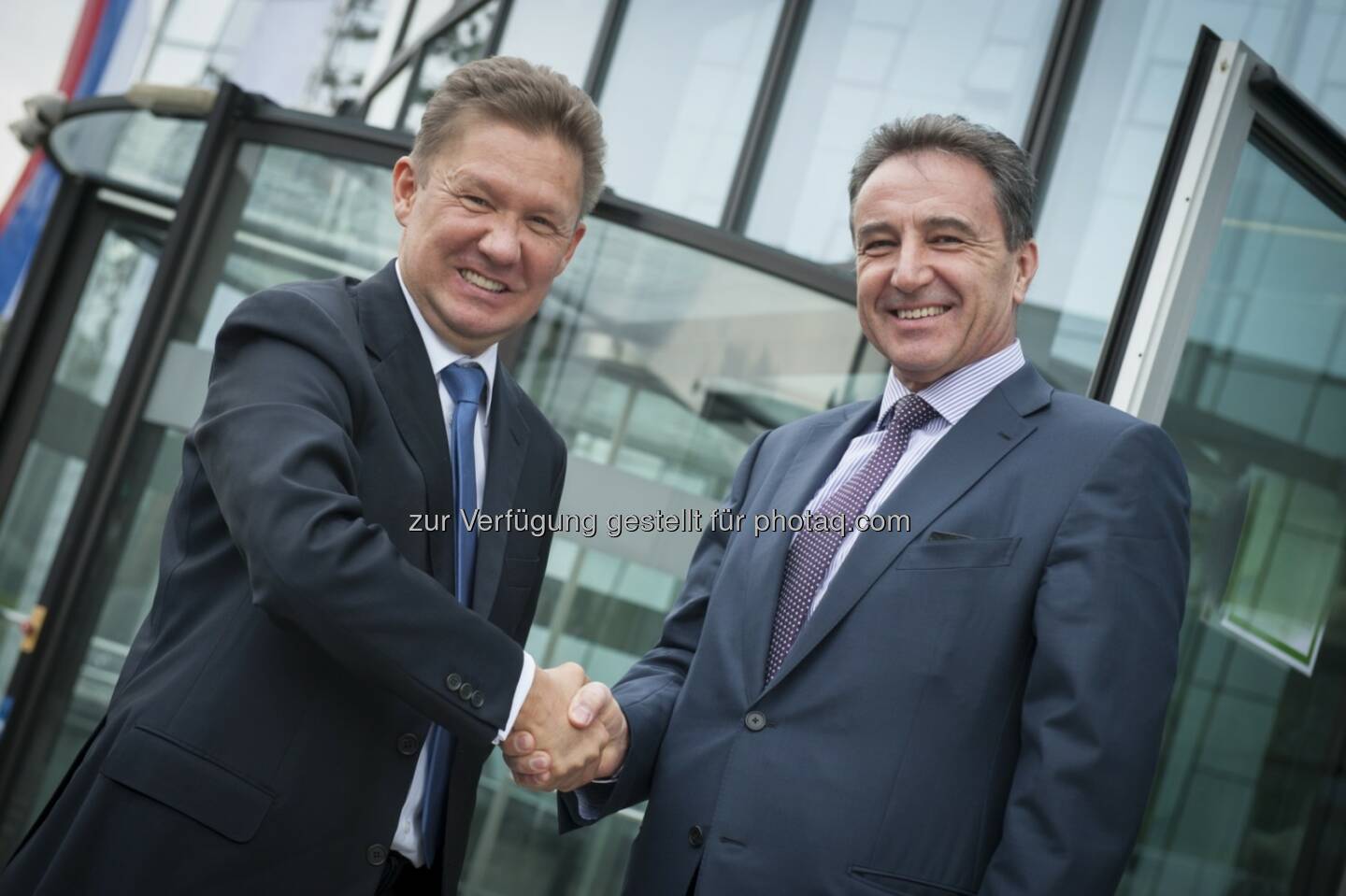 Treffen von Gazprom CEO Miller mit OMV CEO Roiss zur weiteren Festigung der Partnerschaft: 
Herausforderndes Gasumfeld thematisiert (c) OMV