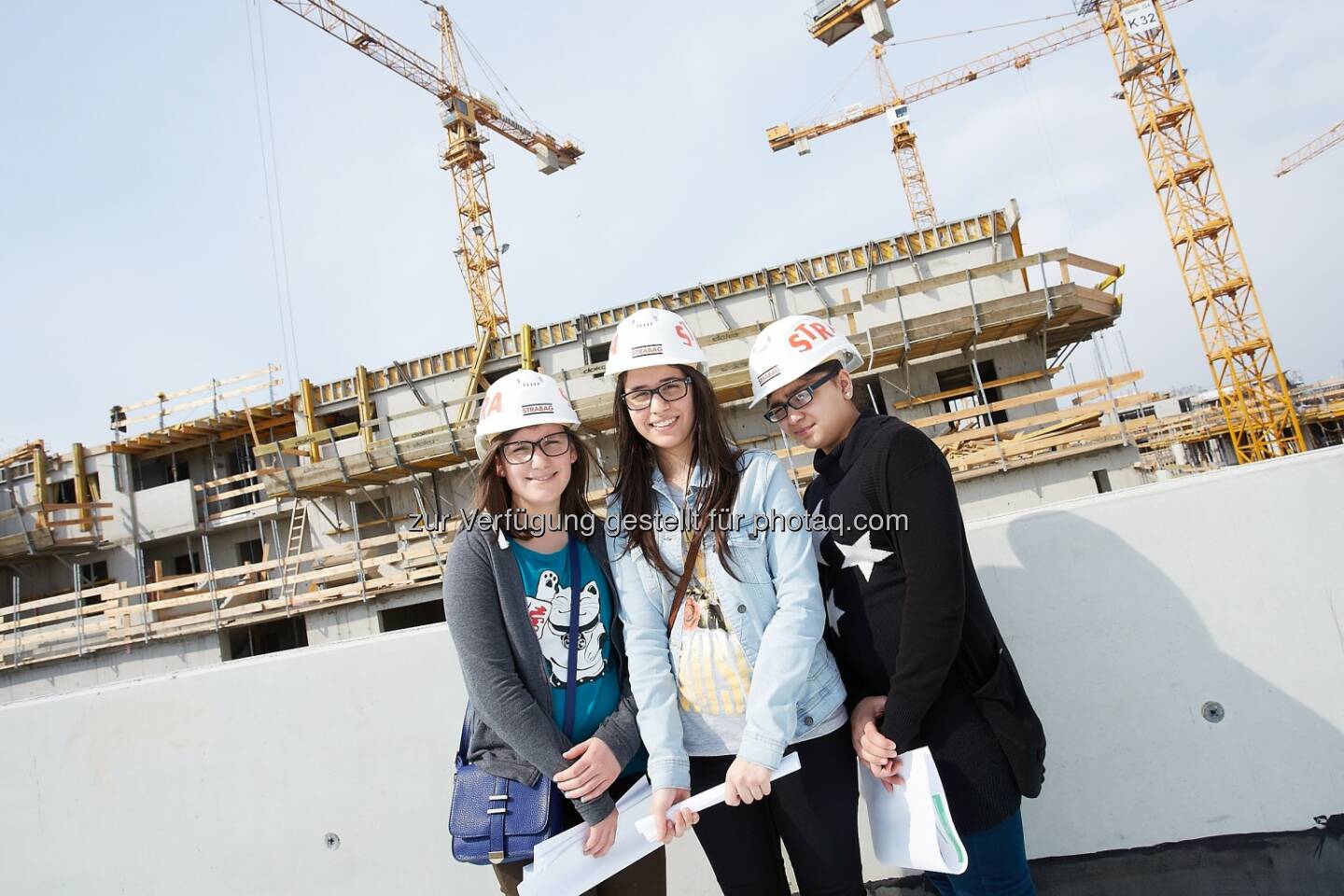 Strabag SE: Wiener Töchtertag: Betreten der Strabag Baustelle erwünscht, Fotograf: Thomas Preiss Fotocredit: Strabag