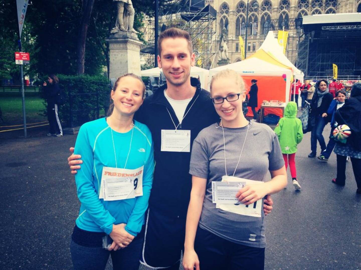 Conda beim Friedenslauf, Karin Timmel, Daniel Horak und Valentina Stark (c) Conda