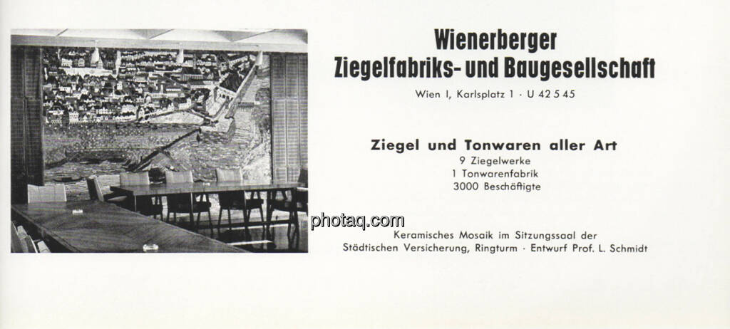 Wienerberger Werbung 1956, 3000 Beschäftigte (21.12.2012) 
