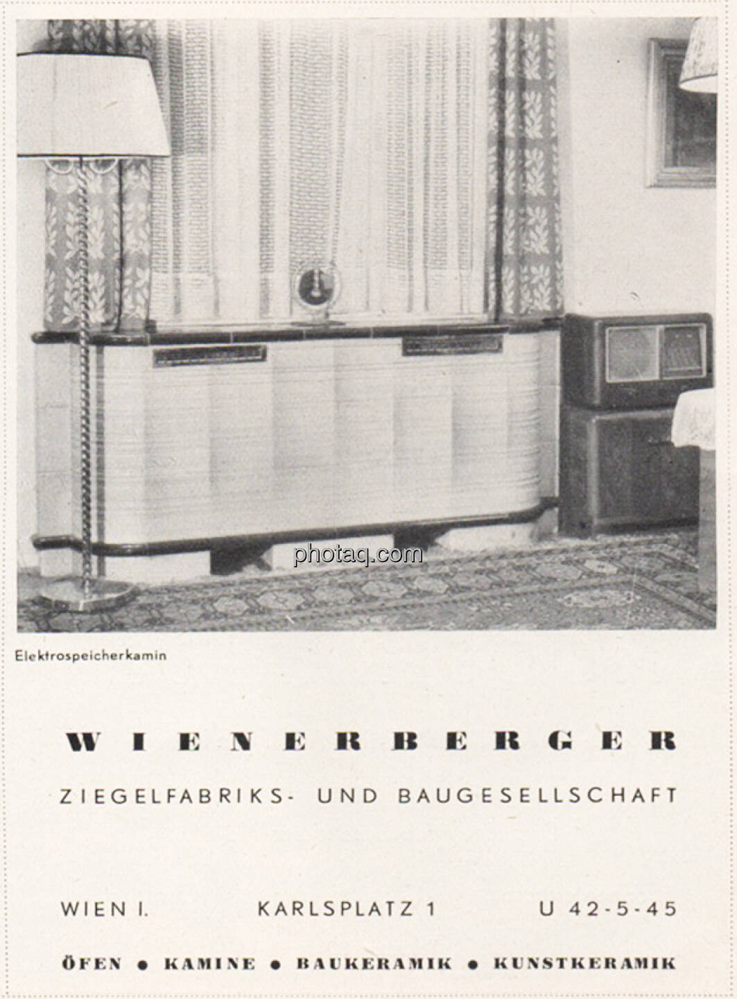 Wienerberger Werbung 1954