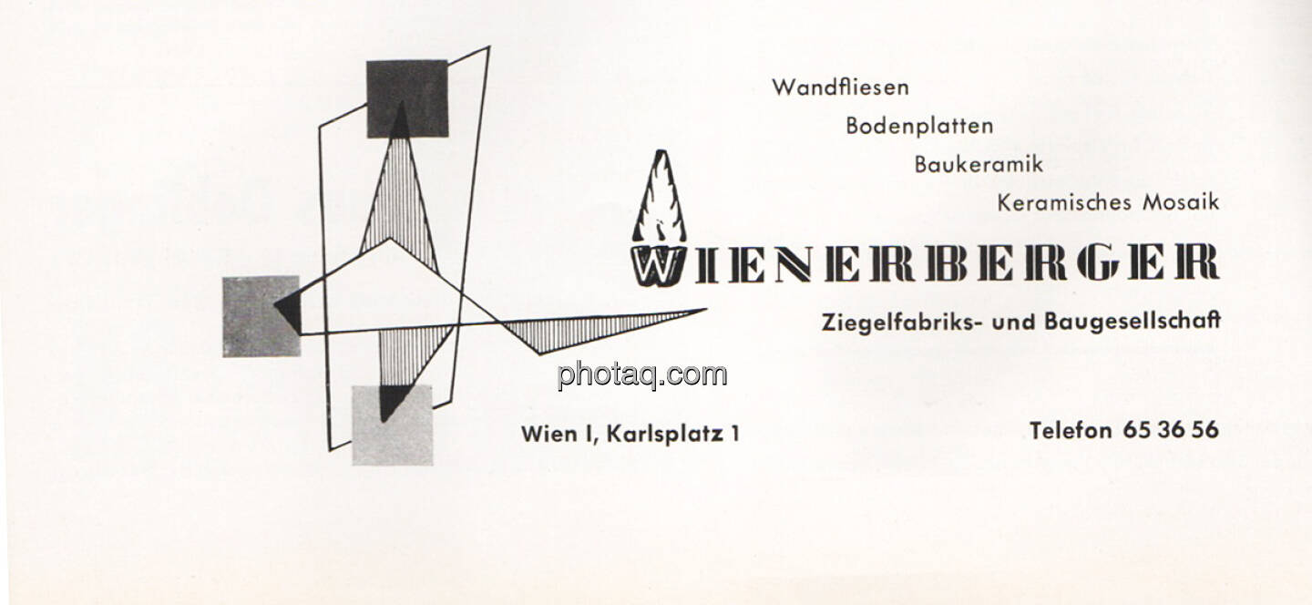 Wienerberger Werbung 1957