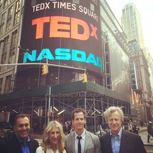 TEDxTimesSquare after Nasdaq closing bell! #tedx  Source: http://facebook.com/NASDAQ (03.05.2014) 