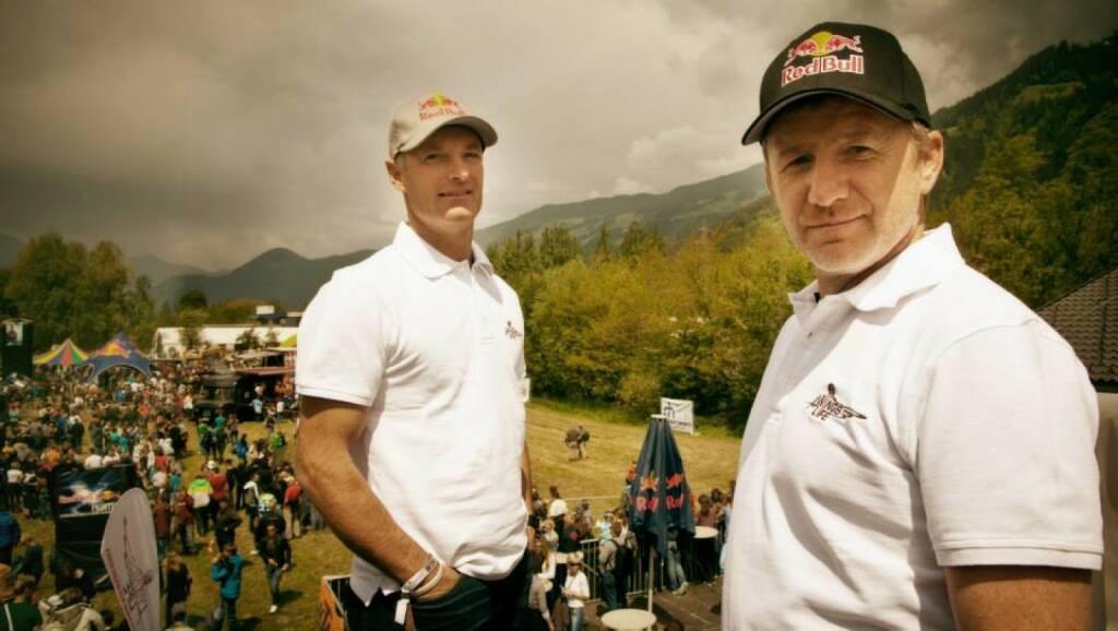 Hans-Peter Steinacher und Roman Hagara, © Wings for Life World Run / Red Bull (04.05.2014) 