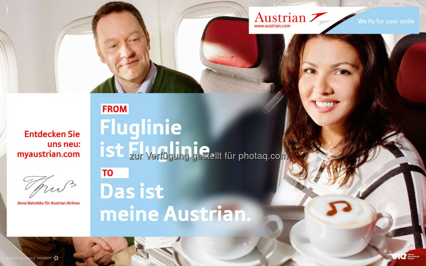 Anna Netrebko neues Austrian Airlines Werbegesicht