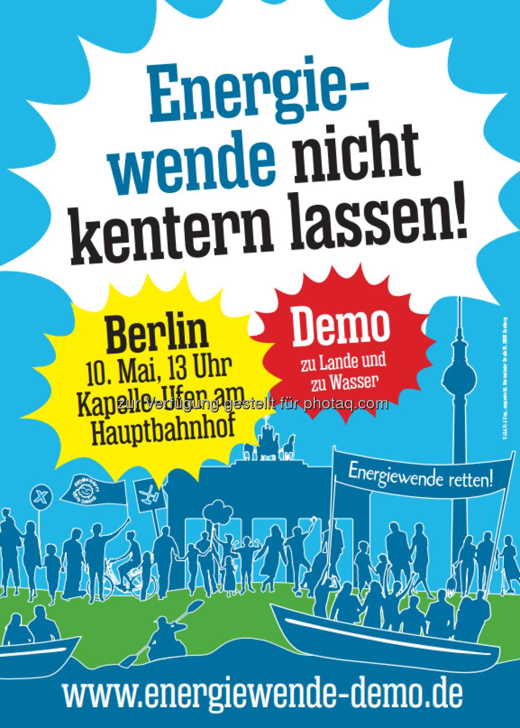 Lasst die Energiewende nicht kentern! Seid am 10. Mai in Berlin dabei und demonstriert gegen die Pläne der Bundesregierung. Alle Infos: http://goo.gl/mFZVlM  Source: http://facebook.com/SMASolarTechnology