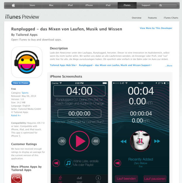 (WEB / APP) Download im iTunes-Store unter http://bit.ly/1lbuMA9  (10.05.2014) 