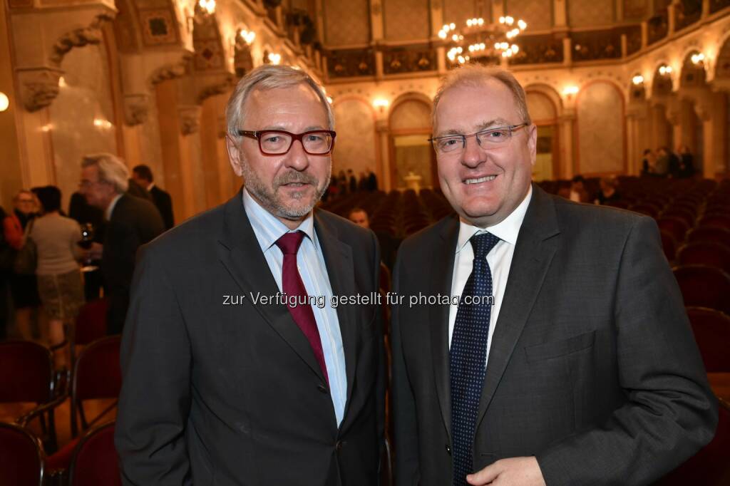 SP-Politiker Rudi Schicker, Bank Austria-Vorstand Helmut Bernkopf, © leisure.at/Christian Jobst (11.05.2014) 