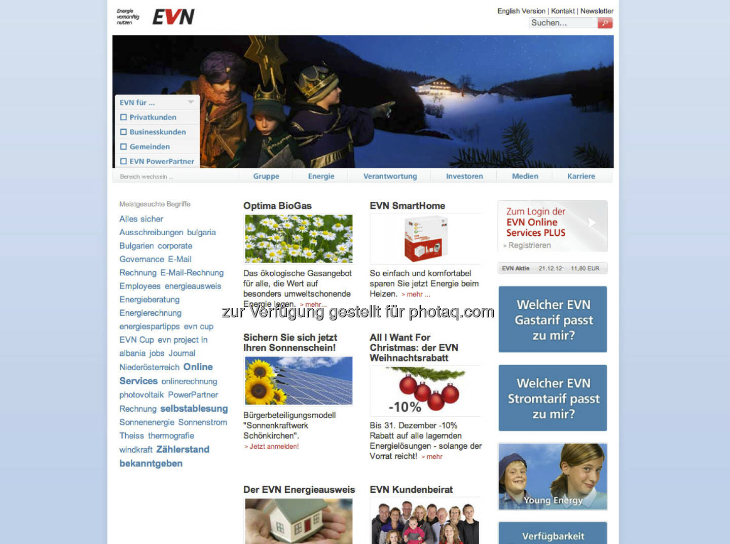 EVN Homepage http://www.evn.at