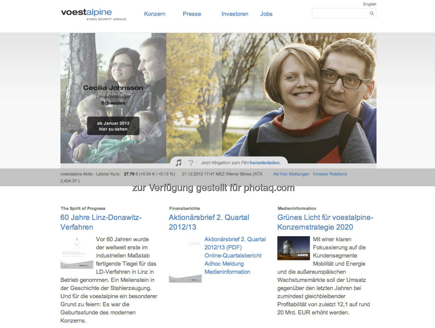 voestalpine Homepage http://www.voestalpine.com