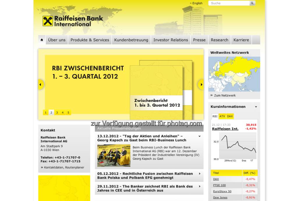 RBI Homepage http://www.rbinternational.com (23.12.2012) 