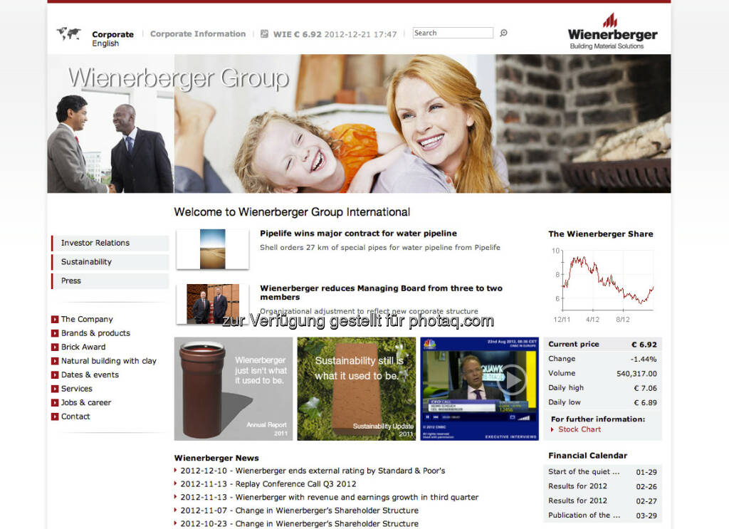 Wienerberger Hompage http://www.wienerberger.com (23.12.2012) 