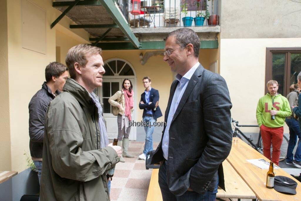 Christian-Hendrik Knappe (Deutsche Bank), Wolfgang Siegl-Cachedenier (startupps.net), © finanzmarktfoto.at/Martina Draper (15.05.2014) 