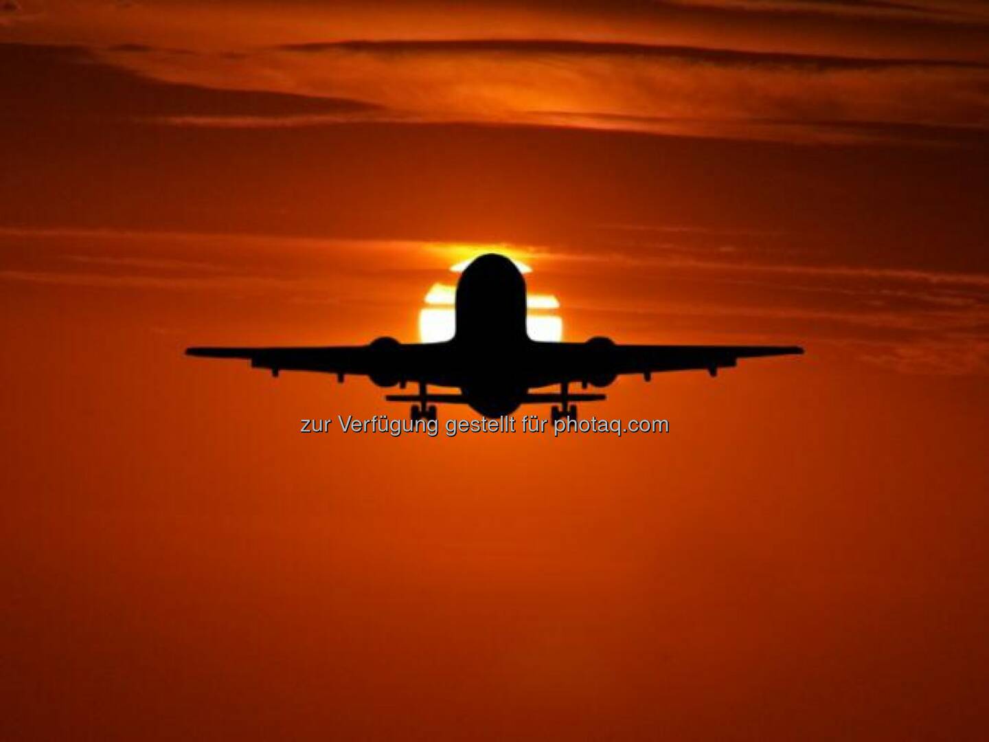 Flugzeug, Sonnenuntergang
