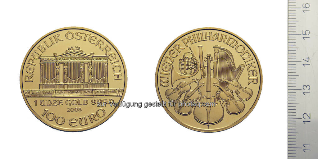 100 Euro Wiener Philharmoniker, Österreich, Wien, 2003, Gold (18.05.2014) 