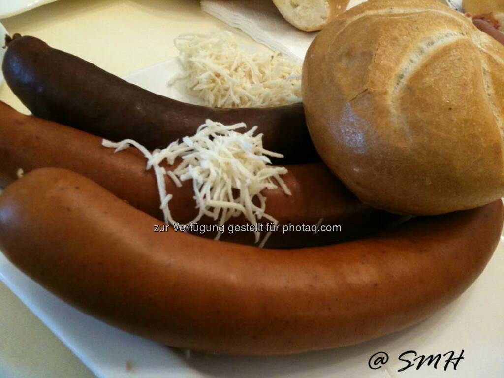 THI-HV. Montag 12.5.2014. Haus der Industrie. Max-Catering. Hier Waldviertler und Burenwurst. Es gab auch Frankfurter und Käsekrainer. Alles perfekt. Man durfte sich noch eine zweite Portion nehmen. Trotzdem ist noch genügend übrig geblieben. Das Buffet wurde in der Pause geöffnet. Das war nett, weil 6 Stunden HV ohne Nahrung wären etwas viel, das halten viele nicht durch (19.05.2014) 