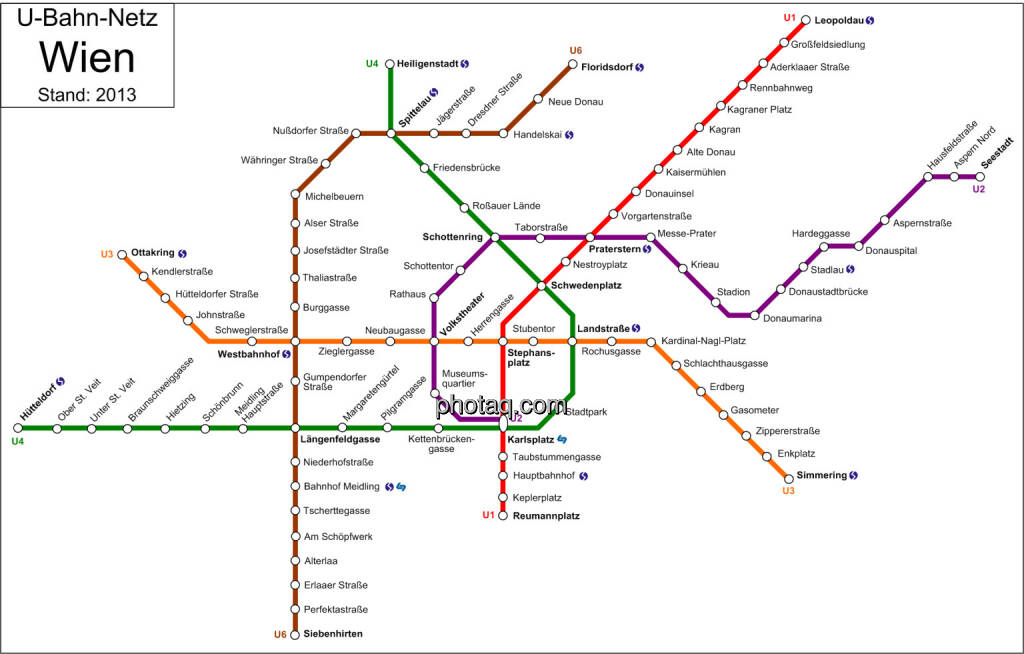 U-Bahn-Netz Wien (Stand 2013) (22.05.2014) 