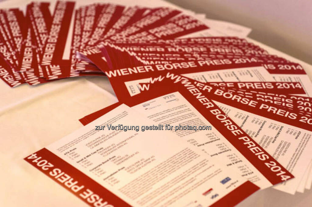 Wiener Börse Preis 2014, © viel mehr Bilder unter <a href=