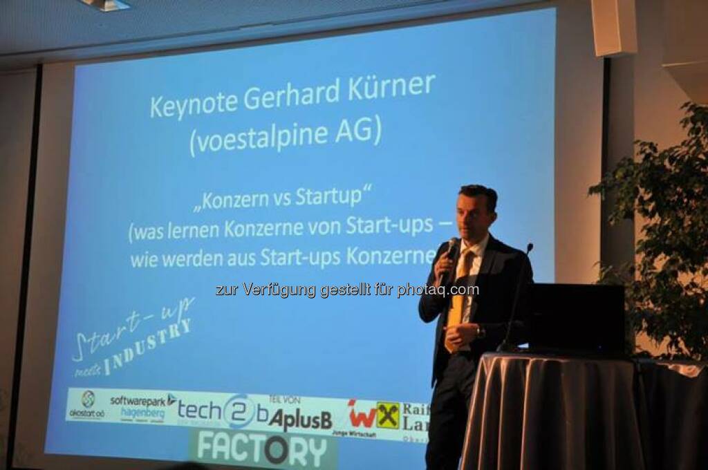 Gerhard Kürner, voestalpine: Konzern vs. Startup, © Akostart (26.05.2014) 