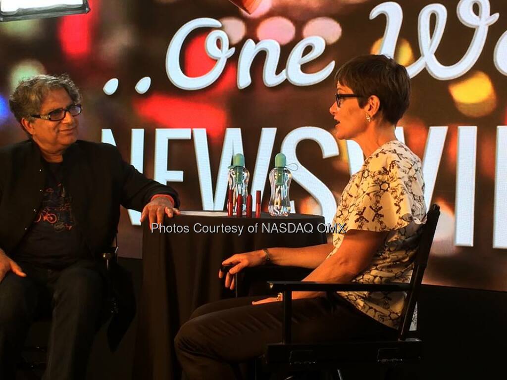 Deepak Chopra interviews Nancy Mahon, Executive Director of the MACAIDSF Source: http://facebook.com/NASDAQ (27.05.2014) 