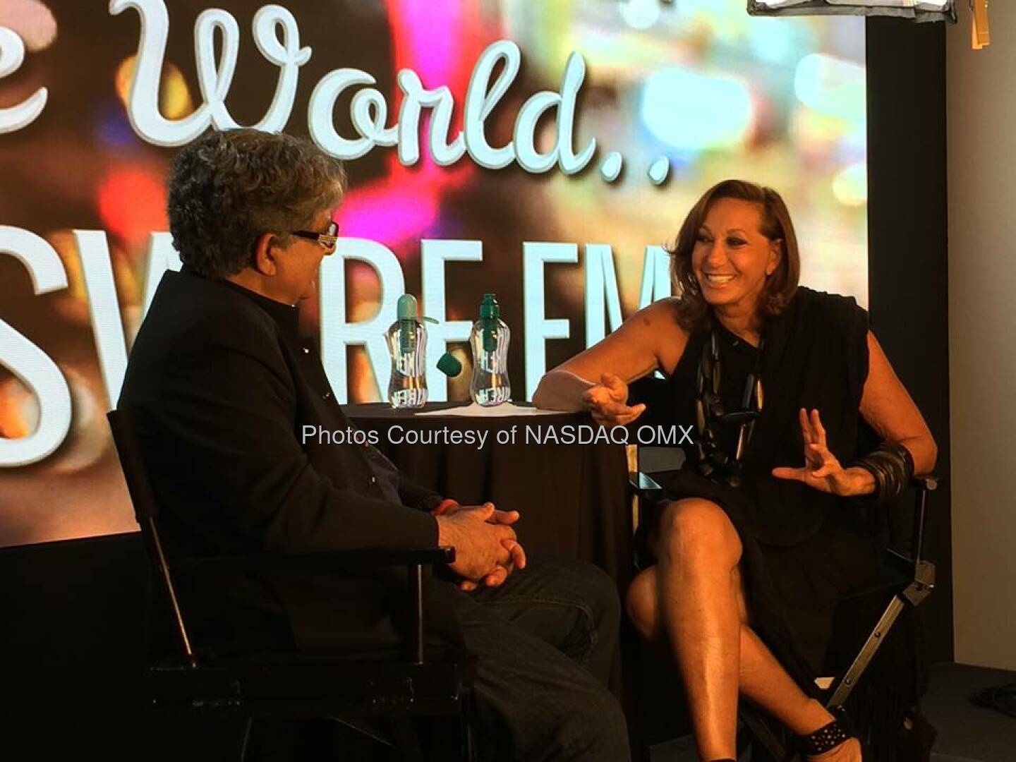 Donna Karan at her interview for One World with DeepakChopra Source: http://facebook.com/NASDAQ