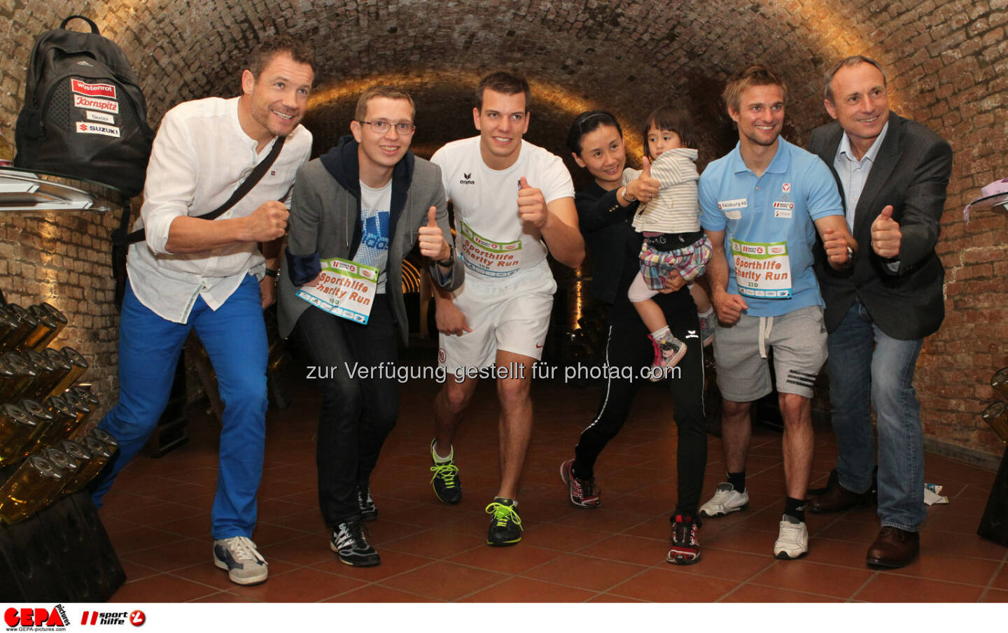 Armin Assinger, Guenther Matzinger, Markus Salcher, Liu Jia, Ludwig Paischer (AUT) und Anton Schutti (Sporthilfe). Foto: GEPA pictures/ Philipp Brem