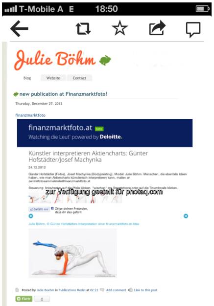 Dank an Julie Böhm (29.12.2012) 