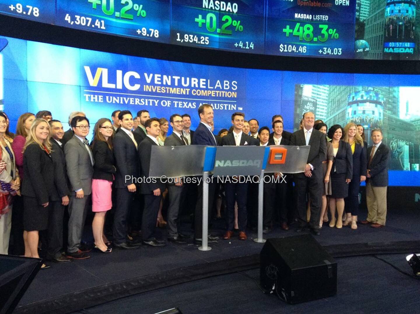 University of Texas at Austin Venture Labs Investment Competition rings the Nasdaq Closing Bell!  Source: http://facebook.com/NASDAQ