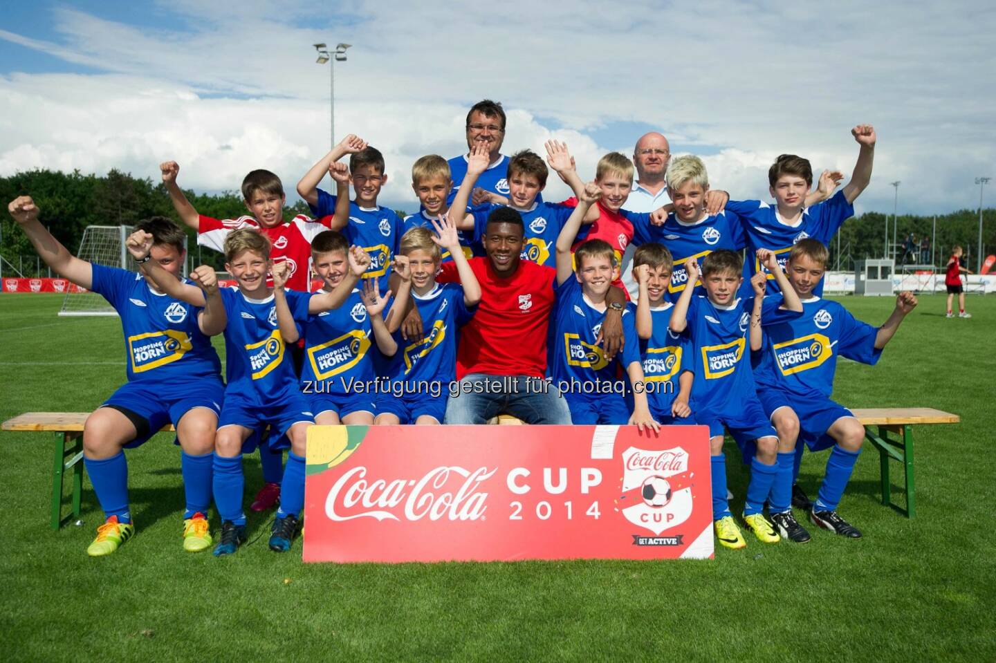 David Alaba mit der Mannschaft des SV Horn, Coca-Cola Cup, Bundesfinale.
Foto: GEPA pictures/ Martin Hoermandinger