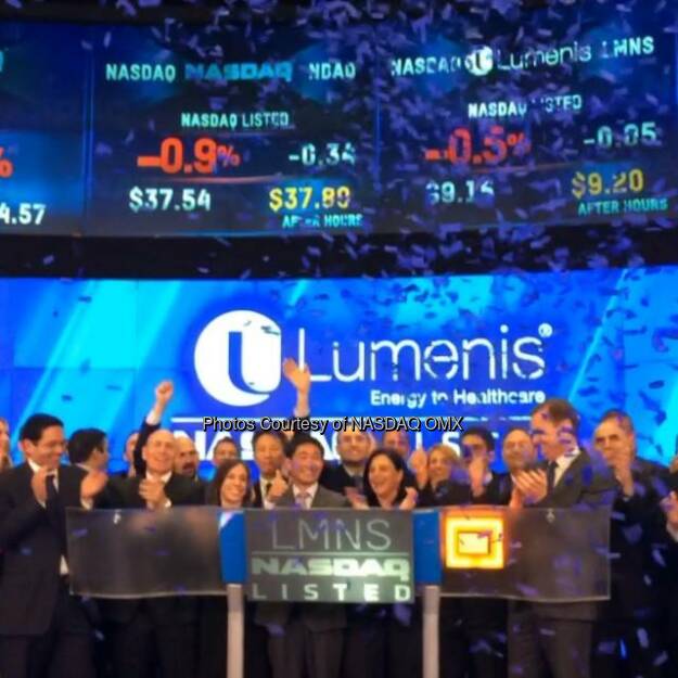 Watch Lumenis ring the Nasdaq Closing Bell! @LumenisInc $LMNS  Source: http://facebook.com/NASDAQ (20.06.2014) 