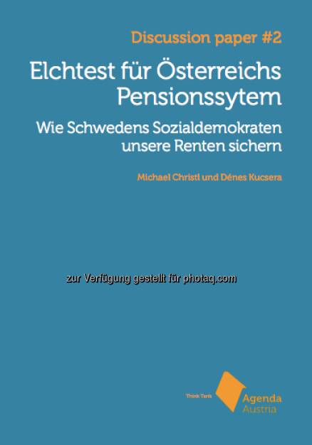 Hier steht unsere aktuellste Studie Elchtest für Österreichs Pensionssystem kostenlos zur Verfügung: http://www.agenda-austria.at/inhalte/publikationen/  Source: http://twitter.com/AgendaAustria (20.06.2014) 