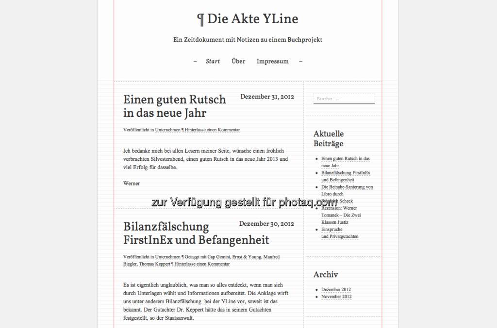http://www.ylinestory.com - der vielbeachtete Blog von YLine-Gründer Werner Böhm (02.01.2013) 