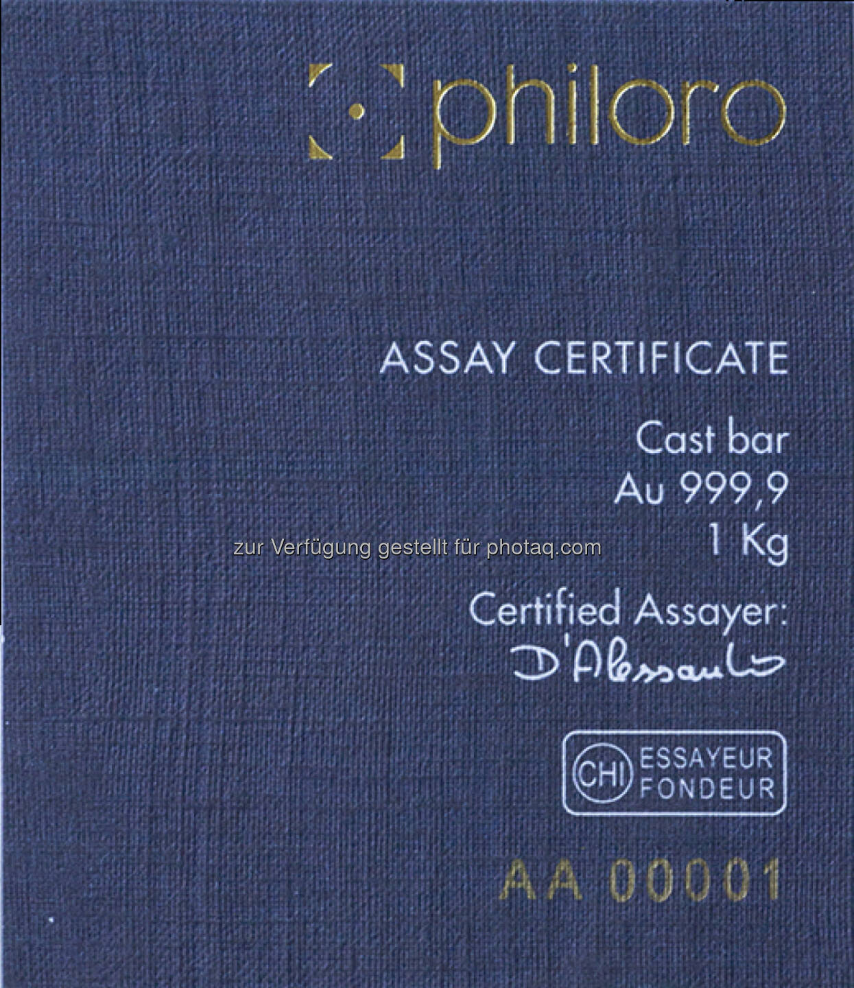 philoro LBMA-Certificate 