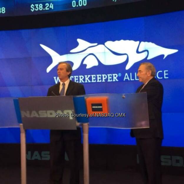 Robert F. Kennedy Jr. Talks about the @waterkeeperalliance before the NASDAQ #OpeningBell! @SandyFrucher  Source: http://facebook.com/NASDAQ (30.06.2014) 