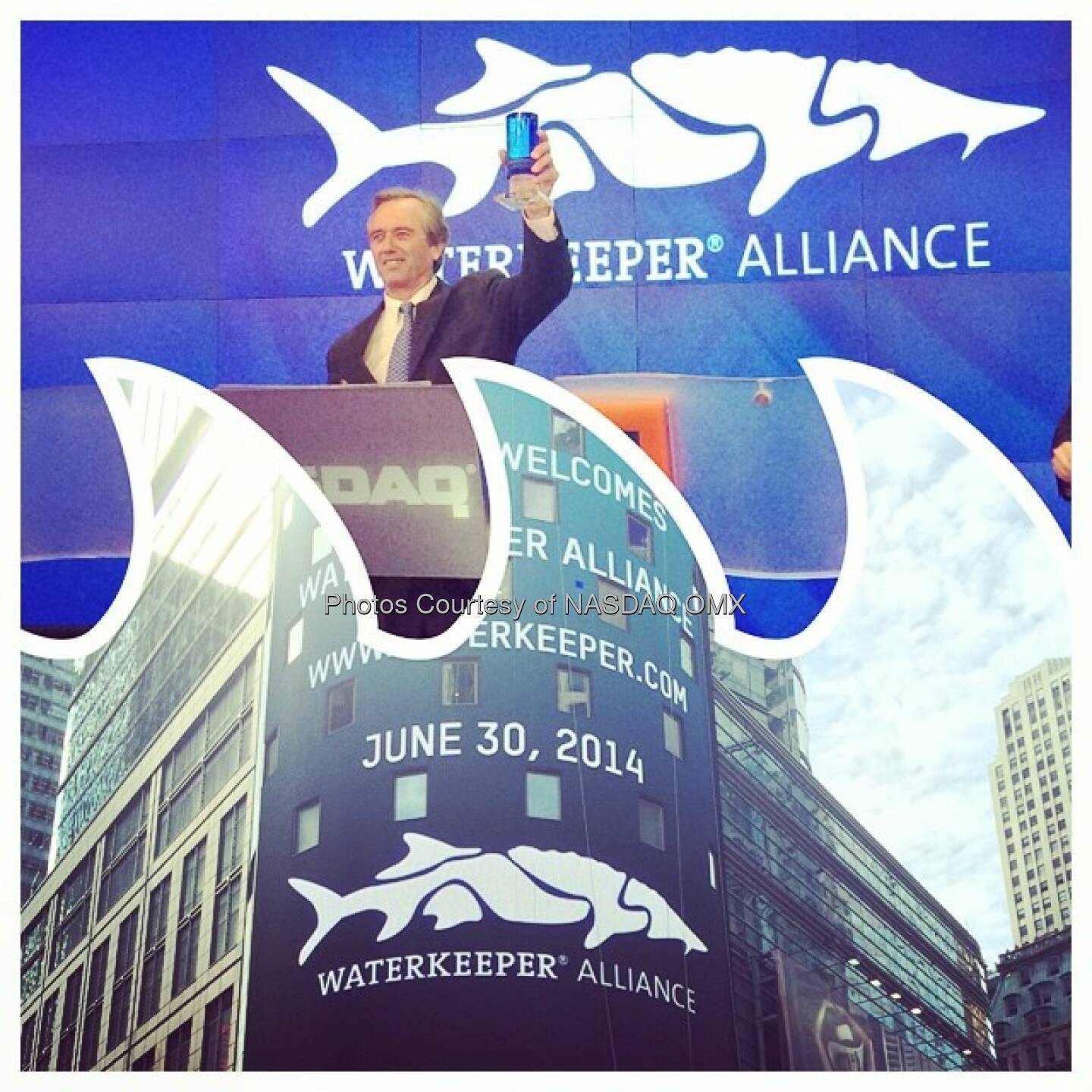 Great morning with Robert Kennedy Jr and the @waterkeeperalliance #diptic #sustainability #water  Source: http://facebook.com/NASDAQ