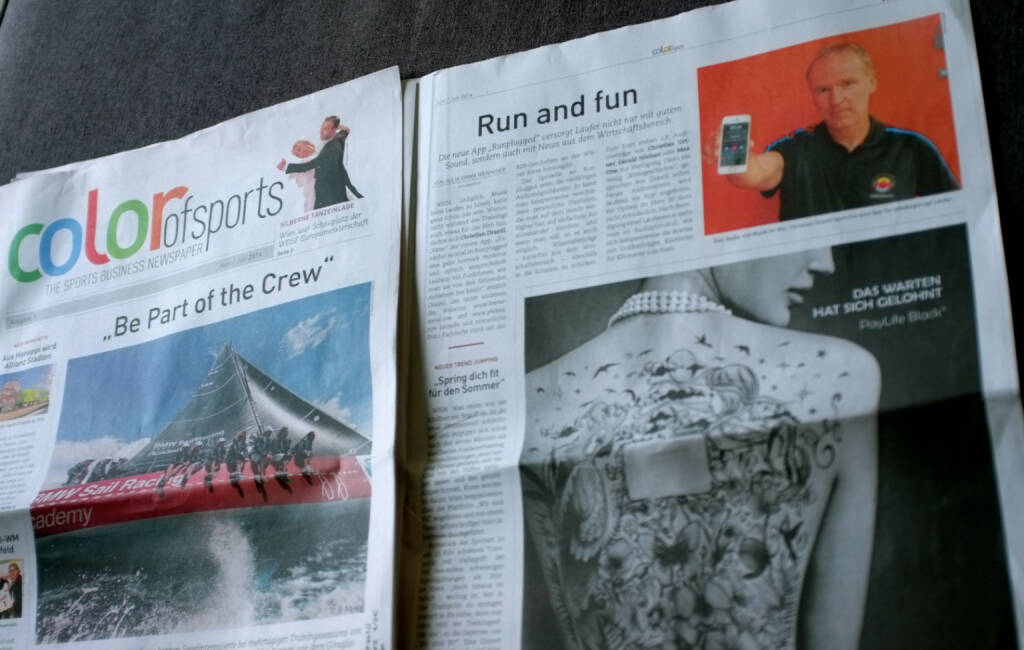 Run and fun - Artikel über Runplugged im neuen color of sports Magazin (01.07.2014) 