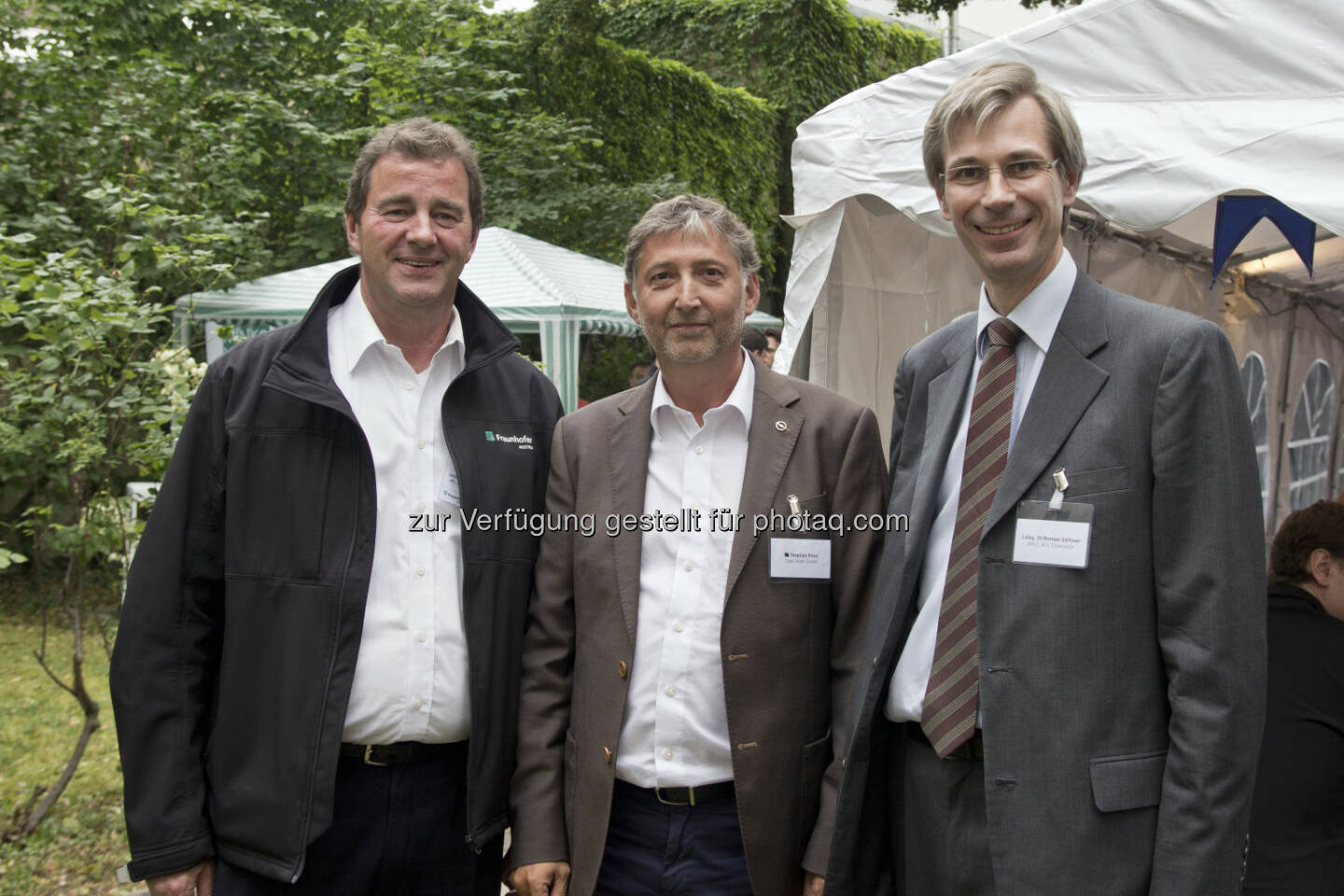 Wilfried Sihn, Geschäftsführer Fraunhofer Austria; Stephan Prinz, Geschäftsführer Opel Wien; Roman Stiftner, Geschäftsführer Wirtschaftskammer Österreich