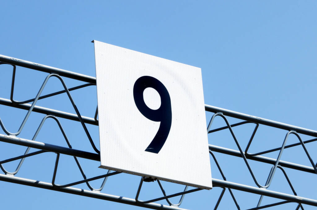 9, Neun, http://www.shutterstock.com/de/pic-118340230/stock-photo-sign-with-number.html , © (www.shutterstock.com) (02.07.2014) 