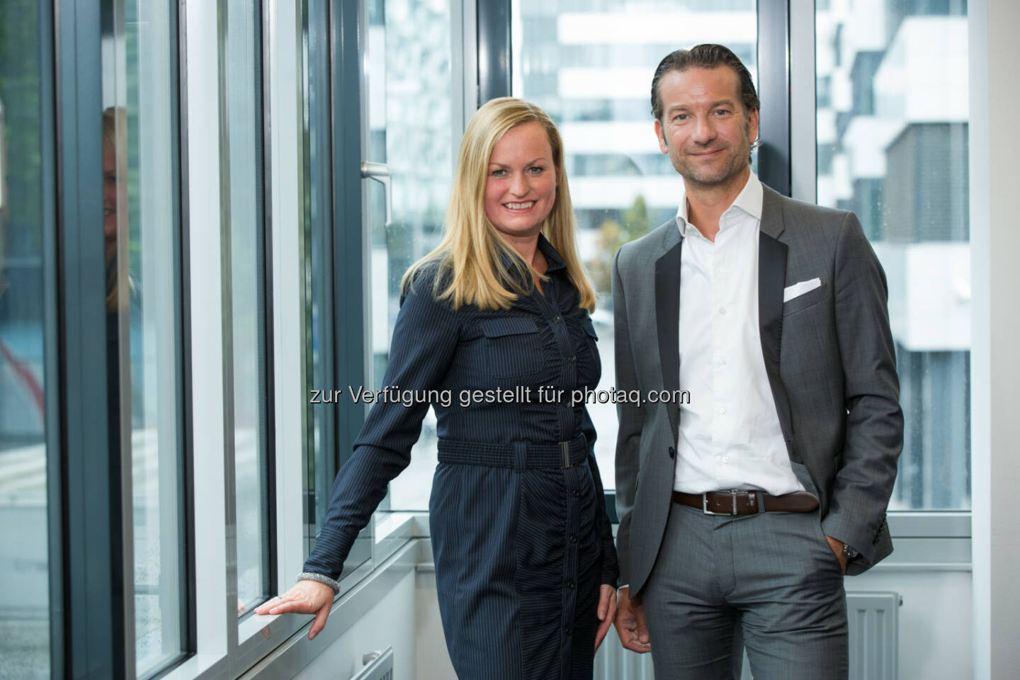 Nicole Plein, Agenturinhaberin Plein Communications und Oliver Krizek, CEO Navax Unternehmensgruppe: Plein Communications zeichnet für PR-Arbeit der Unternehmensgruppe verantwortlich