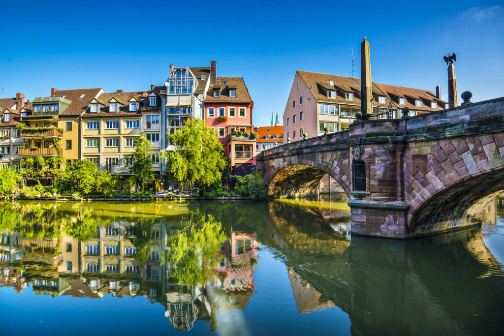 Nürnberg, Altstadt, Pegnitz, http://www.shutterstock.com/de/pic-168736211/stock-photo-nuremberg-germany-old-town-on-the-pegnitz-river.html (Bild: www.shutterstock.com) (04.07.2014) 