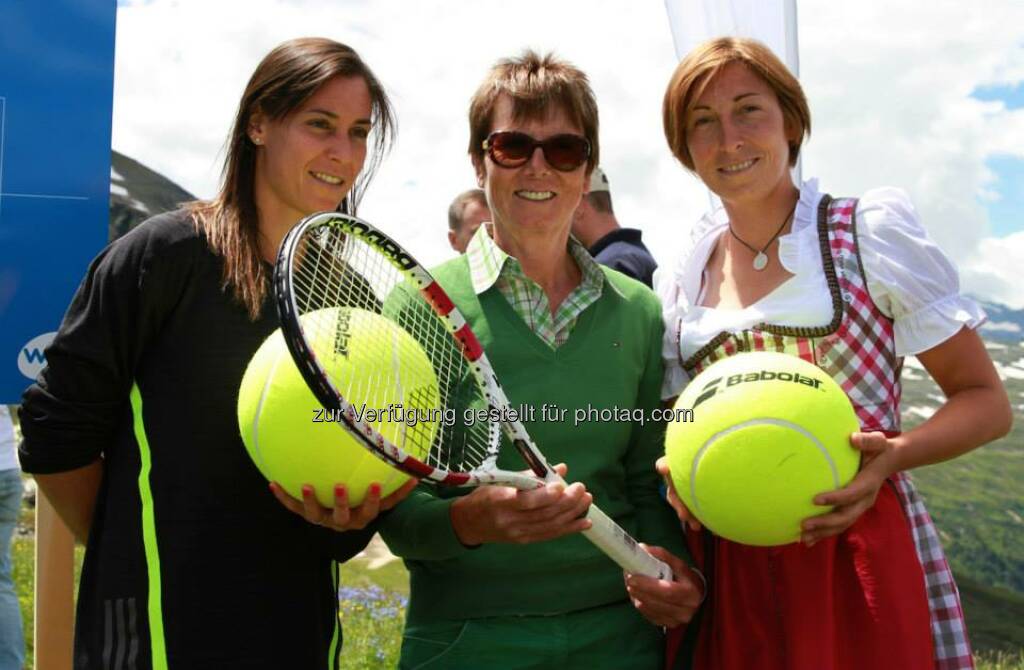 Tennis: Flavia Pennetta, Annemarie Moser-Pröll, Yvonne Meusburger (06.07.2014) 