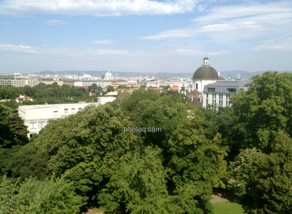 3. Bezirk Belvedere, Blick aus dem Headquarter der CA Immo (08.07.2014) 