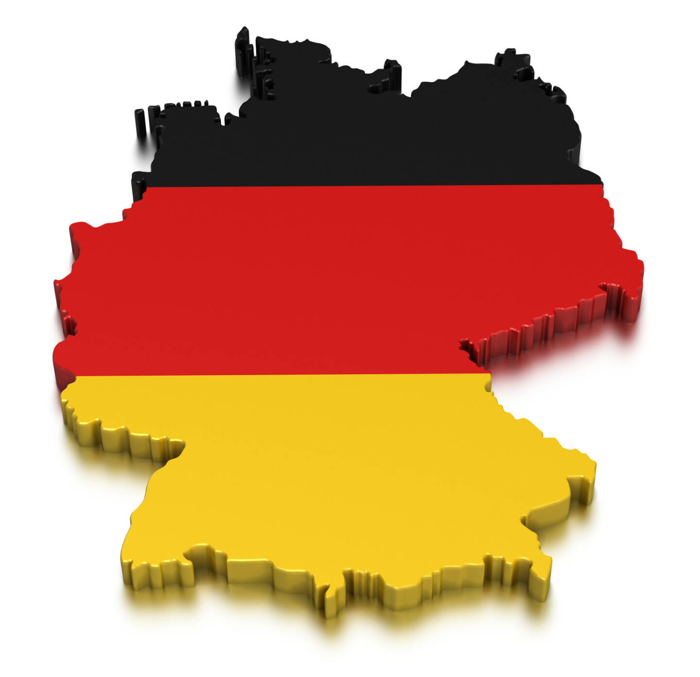 Deutschland, Schwarz, Rot, Gold, Landkarte, http://www.shutterstock.com/de/pic-159602426/stock-photo-germany.html (Bild: shutterstock.com)