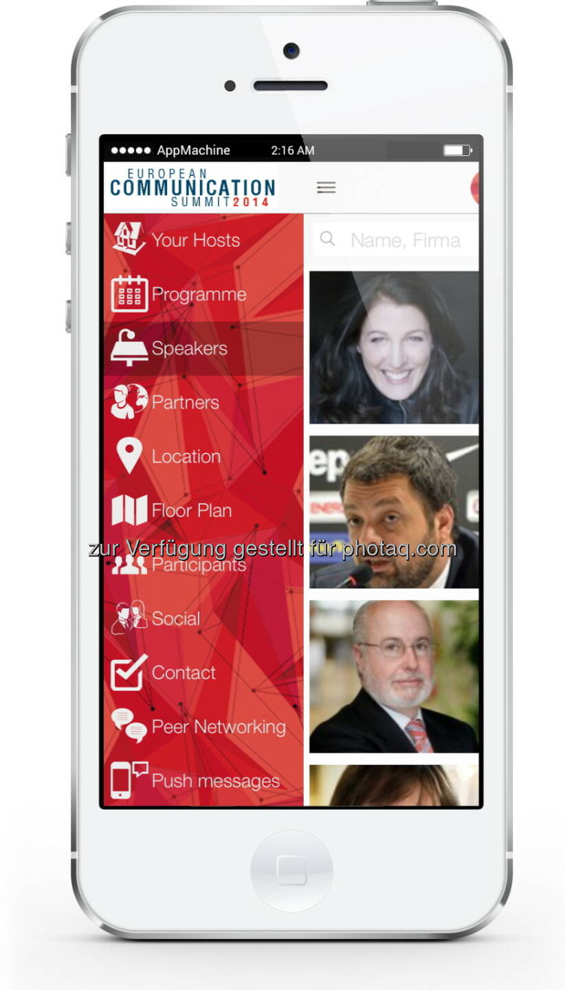 AppMachine: European Communication Summit in Brüssel mit eigener Smartphone-App (Bild: AppMachine)