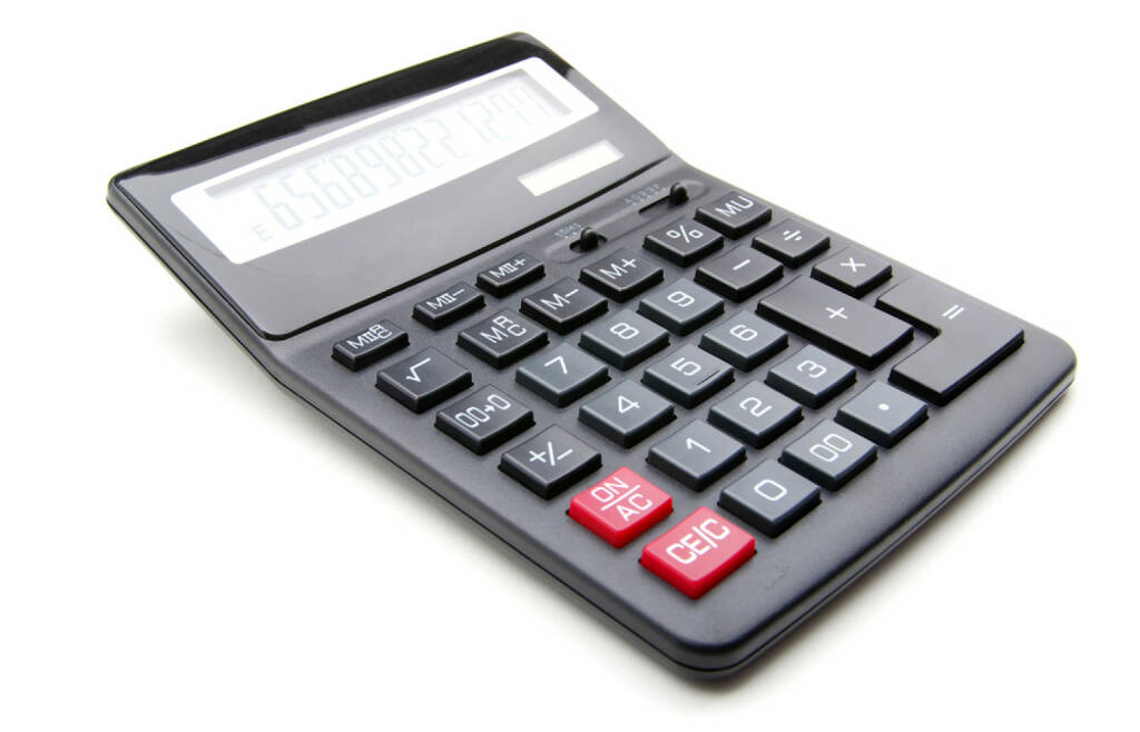Taschenrechner, http://www.shutterstock.com/de/pic-77851801/stock-photo-pocket-calculator-on-a-white-background.html  (10.07.2014) 