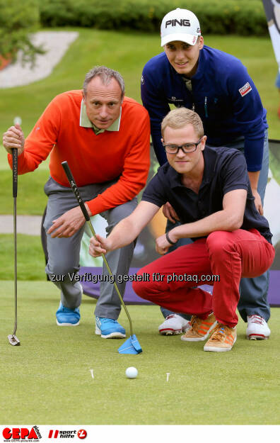 Anton Schutti (Sporthilfe), Matthias Schwab (AUT) und Martin Angerer. Photo: GEPA pictures/ Christian Walgram (12.07.2014) 